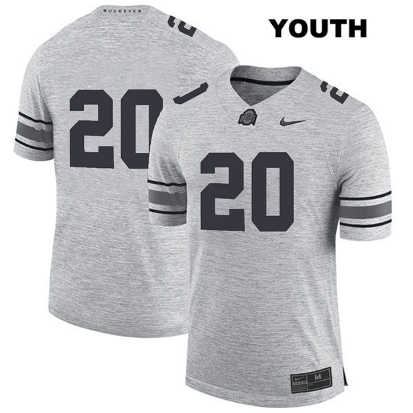 Ohio State Buckeyes Youth Pete Werner #20 Gray Authentic Nike No Name College NCAA Stitched Football Jersey YU19Y02IR